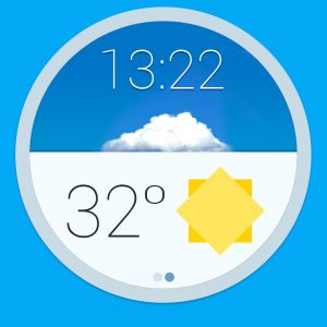 Interactive mockup for a weather app
