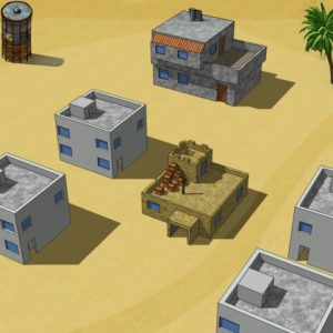 Hostile village for a video game I've been developing in 2005