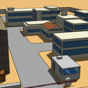 An army base for a video game I've been developing in 2005