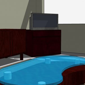 A 3D Model of a living room I made in 2005