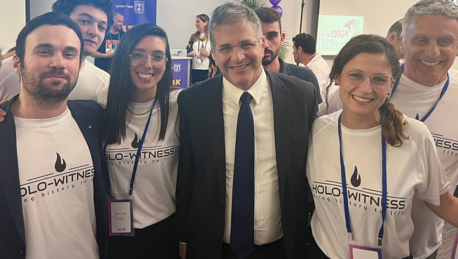 Our amazing team with the Minister of Education.